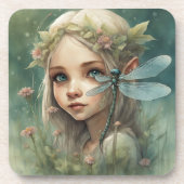 小妖精や小人とトンボ3 コースター (正面)