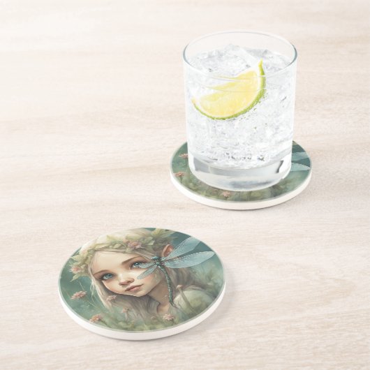 小妖精や小人とトンボ3 コースター (側面)