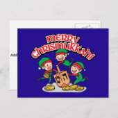 小妖精や小人とドレイデスとのクリスムカ挨拶 シーズンポストカード (正面/裏面)