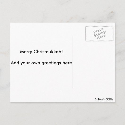 小妖精や小人とドレイデスとのクリスムカ挨拶 シーズンポストカード (裏面)