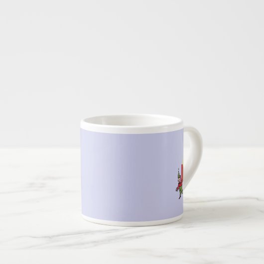 小妖精や小人とレッドボック離れスの手エスプレッソマグ エスプレッソカップ (正面右)