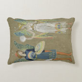 小妖精や小人と妖精の画家、'雪だるま' 1899から アクセントクッション (正面)