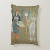 小妖精や小人と妖精の画家、'雪だるま' 1899から アクセントクッション (裏面(縦))