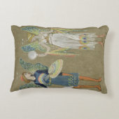 小妖精や小人と妖精の画家、'雪だるま' 1899から アクセントクッション (裏面)