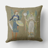 小妖精や小人と妖精の画家、'雪だるま' 1899から クッション (裏面)
