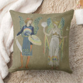 小妖精や小人と妖精の画家、'雪だるま' 1899から クッション (ブランケット)