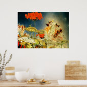 小妖精や小人と妖精、真夏の夜の夢 ポスター (キッチン)