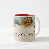 小妖精や小人と彼の動物のマグカップをisidore ツートーンマグカップ (正面右)