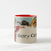 小妖精や小人と彼の動物のマグカップをisidore ツートーンマグカップ (中央)