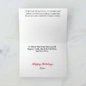 小妖精や小人と格言おもしろいクリスマスカード カード (内部)