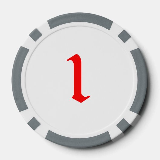 小妖精や小人と水玉模様ギフトグレー1ストライプのトランプのポーカーチップ ポーカーチップ (裏面)