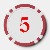 小妖精や小人と水玉模様ギフトレッド5ストライプのトランプのポーカーチップ ポーカーチップ