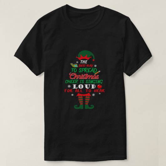 小妖精や小人のクリスマスシャ最高のツがクリスムを広める方法 Tシャツ (デザイン正面)