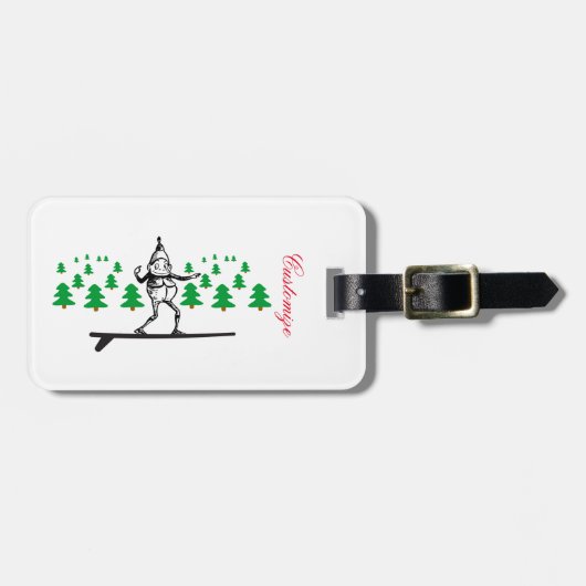 小妖精や小人のサーフボードサンダー_コーブ ラゲッジタグ (正面横)