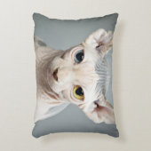 小妖精や小人のスフィンクス猫の写真のイメージ アクセントクッション (正面(垂直))