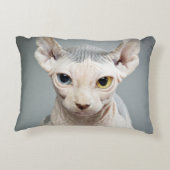 小妖精や小人のスフィンクス猫の写真のイメージ アクセントクッション (裏面)