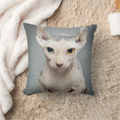 小妖精や小人のスフィンクス猫の写真 クッション (ブランケット)