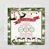 "小妖精や小人の休日おもしろい"パーティー 招待状 (正面/裏面)