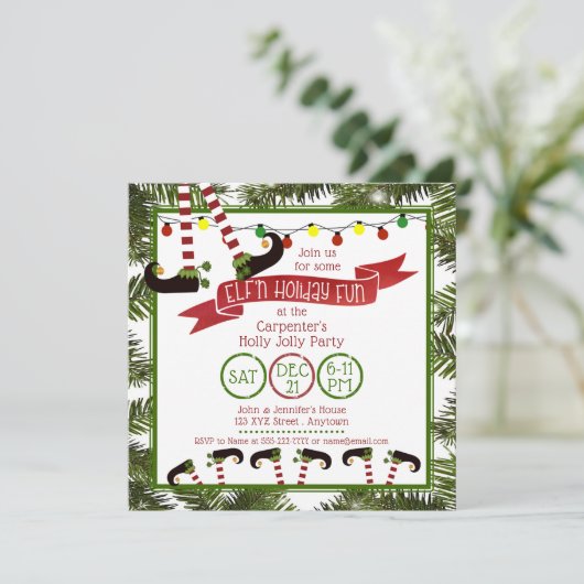 "小妖精や小人の休日おもしろい"パーティー 招待状 (スタンド正面)