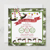 "小妖精や小人の休日おもしろい"パーティー 招待状 (正面)