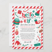 小妖精や小人の到着レターハローあなたの小妖精や小人小妖精や小人ノート 招待状 (正面)