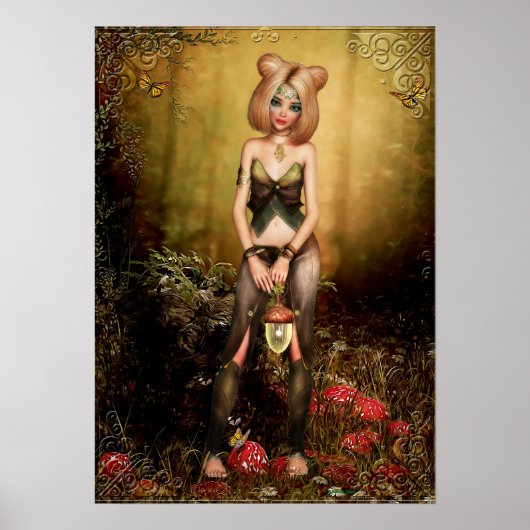 小妖精や小人の森のファンタジー作品 ポスター (正面)