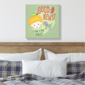 小妖精や小人の良いニュース！今日は犬を見た！ キャンバスプリント (インサイチュ (寝室))