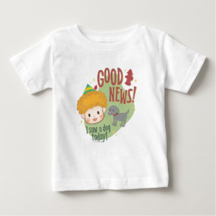 小妖精や小人の良いニュース!今日は犬を見た! ベビーTシャツ