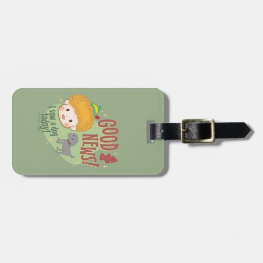 小妖精や小人の良いニュース!今日は犬を見た! ラゲッジタグ (正面横)