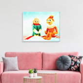 小妖精や小人の開始日 キャンバスプリント (インサイチュ (リビング))