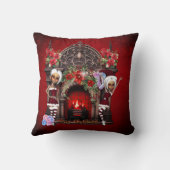 小妖精や小人はクリスマスを楽しみにしている。 クッション (裏面)