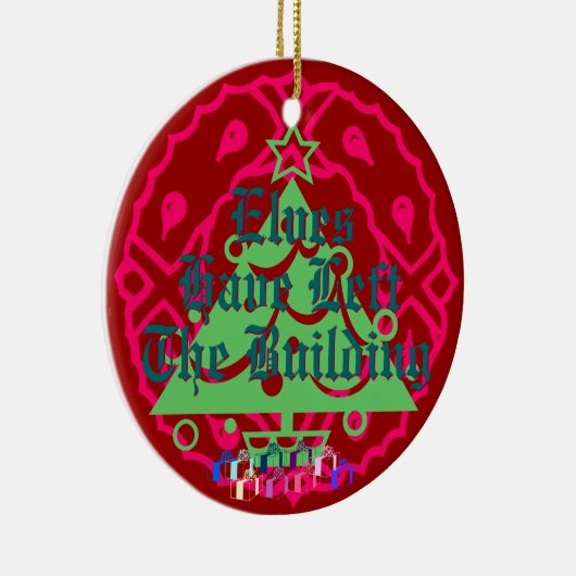 小妖精や小人は建物を去りました セラミックオーナメント (右)