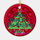 小妖精や小人は建物を去りました セラミックオーナメント (正面)