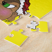 小妖精や小人はZiaと赤チリのサンタハットを着ている ジグソーパズル (側面)