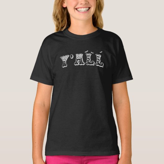 小妖精や小人または魔女の靴とオールウェスタンのハロウィーン Tシャツ (正面)