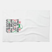 小妖精や小人を壊す前に小妖精や小人をチェック | 休日おもしろい キッチンタオル (横)