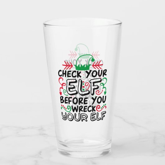 小妖精や小人を壊す前に小妖精や小人をチェック | 休日おもしろい タンブラーグラス (裏面)