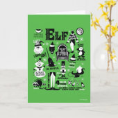 小妖精や小人アイコンとムービー引用文 カード (黄色い花)