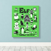 小妖精や小人アイコンとムービー引用文 キャンバスプリント (インサイチュ (ウッドフロア))