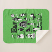 小妖精や小人アイコンとムービー引用文 シェルパブランケット (正面(横))