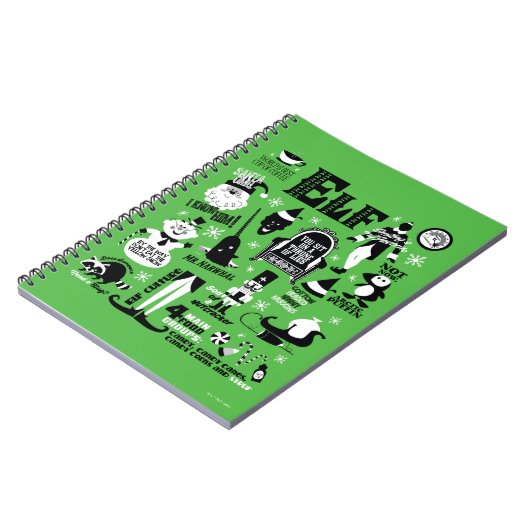 小妖精や小人アイコンとムービー引用文 ノートブック (左側)