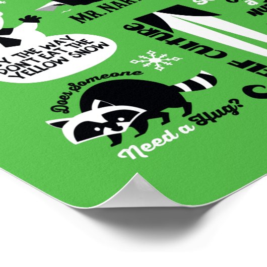 小妖精や小人アイコンとムービー引用文 ポスター (角)