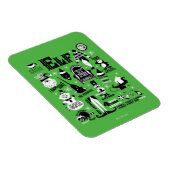 小妖精や小人アイコンとムービー引用文 マグネット (右側)