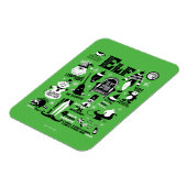 小妖精や小人アイコンとムービー引用文 マグネット (左側)