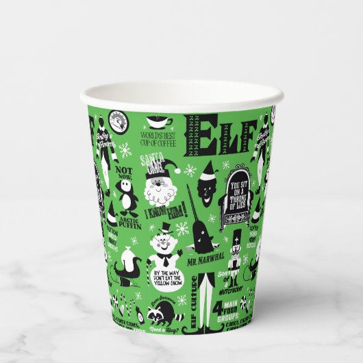 小妖精や小人アイコンとムービー引用文 紙コップ (裏面)