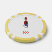 小妖精や小人アットアテンションイエロー500ストライプのトランプのポーカーチップ ポーカーチップ (シングル)