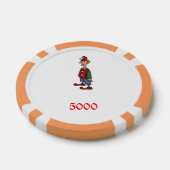 小妖精や小人アットアテンションオレンジ5000ストライプのトランプのポーカーチップ ポーカーチップ (シングル)