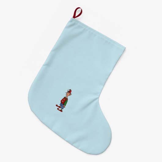 小妖精や小人アットアテンションクリスマスストッキングラージ ラージクリスマスストッキング (正面 (吊り時))