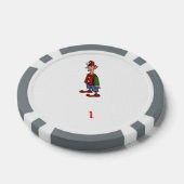 小妖精や小人アットアテンショングレー1ストライプのトランプのポーカーチップ ポーカーチップ (シングル)