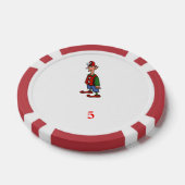 小妖精や小人アットアテンションレッド5ストライプのトランプのポーカーチップ ポーカーチップ (シングル)